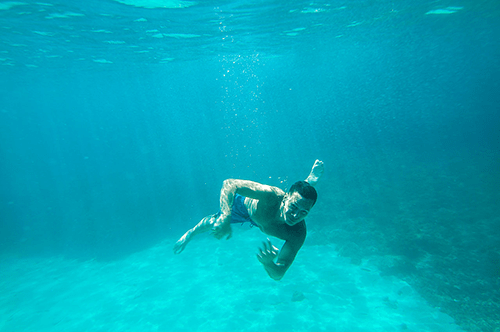 Man underwater